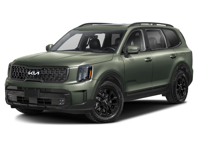 A green Kia Telluride