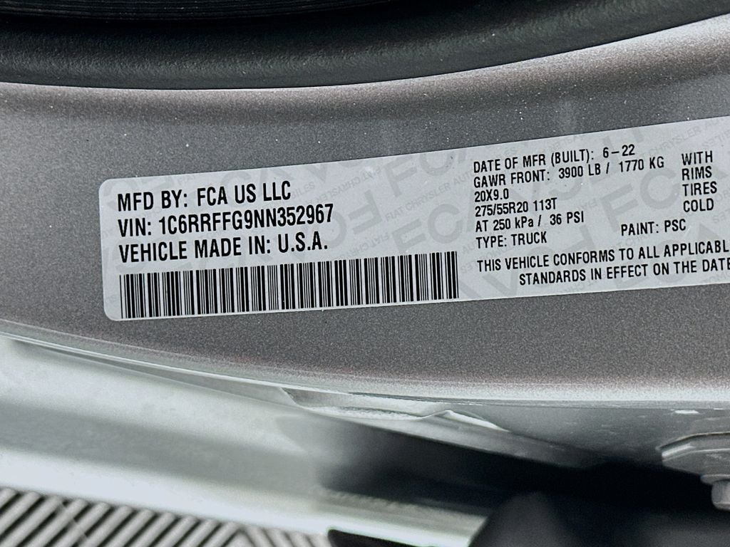 2022 RAM 1500 Big Horn Crew Cab 4x4 5'7' Box