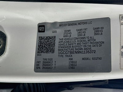 2022 Chevrolet Colorado 4WD Crew Cab Long Box WT