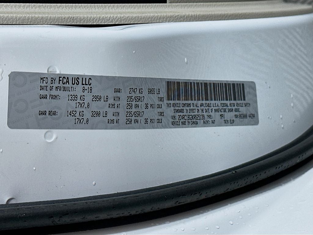 2019 Chrysler Pacifica Touring L