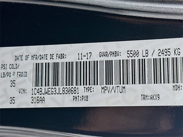 2018 Jeep Wrangler JK Unlimited Altitude