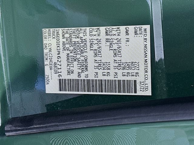 2023 Nissan Frontier SV