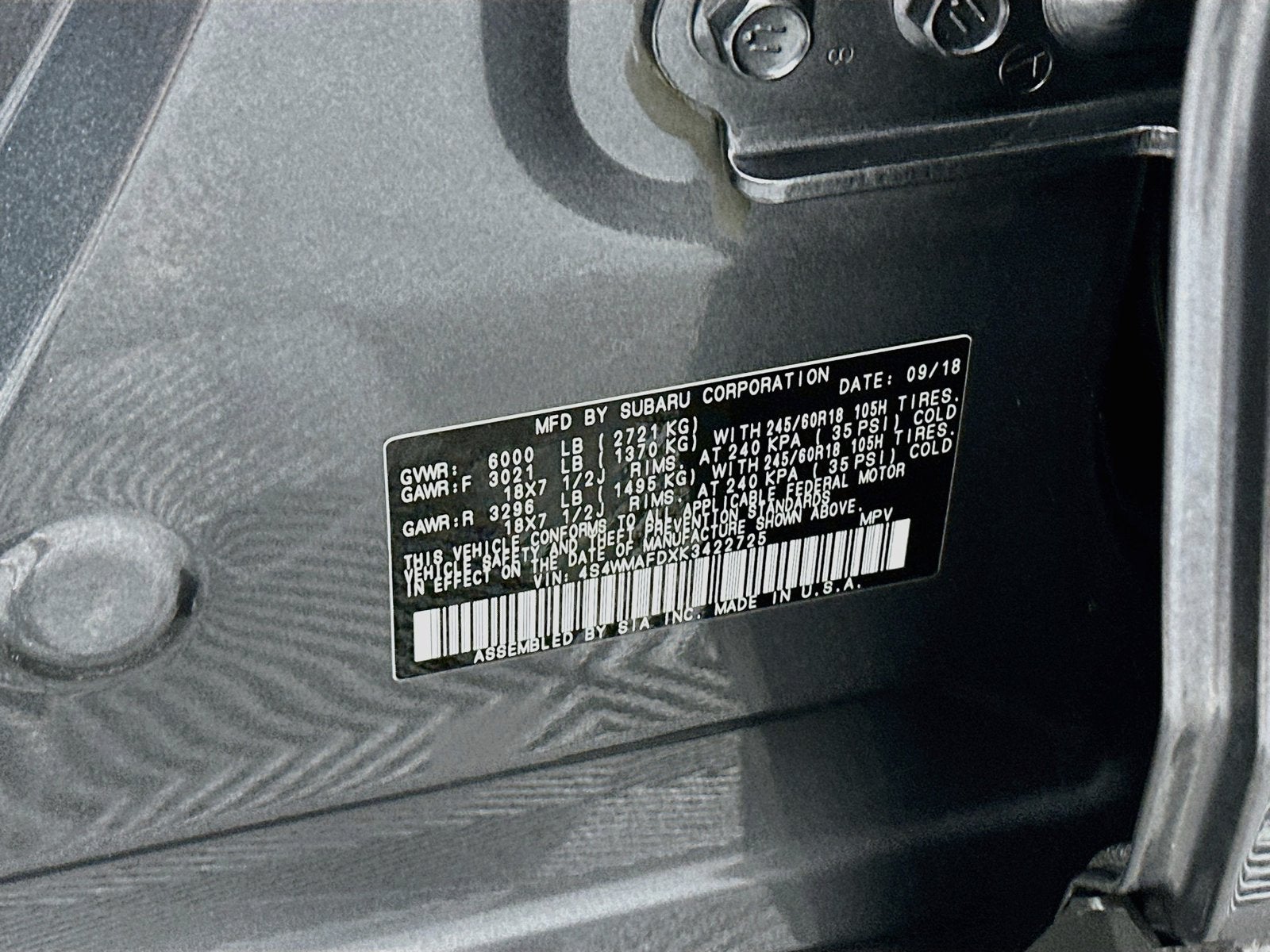 2019 Subaru Ascent Premium