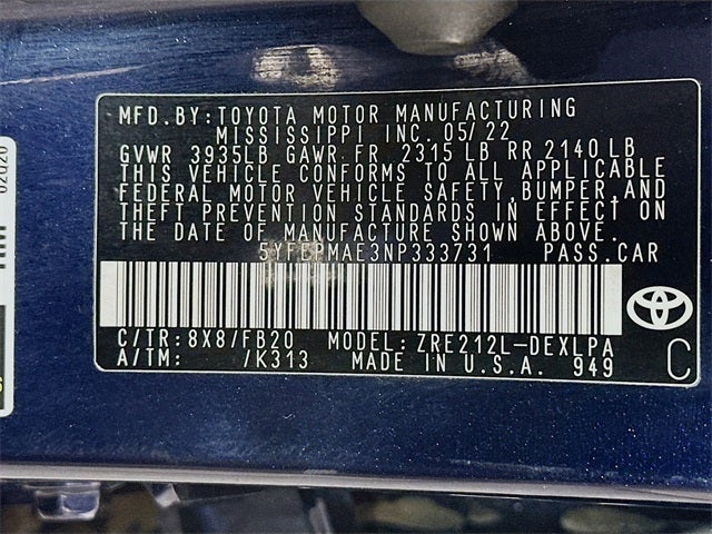 2022 Toyota Corolla LE