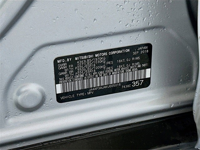 2019 Mitsubishi Outlander Sport 2.0 ES