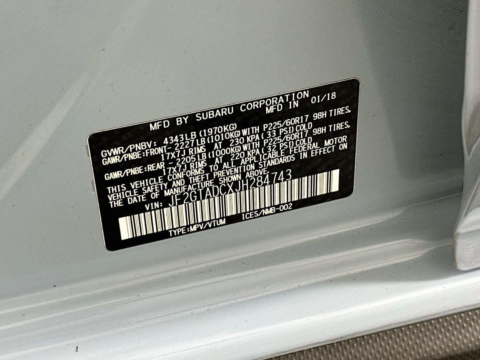 2018 Subaru Crosstrek 2.0i Premium