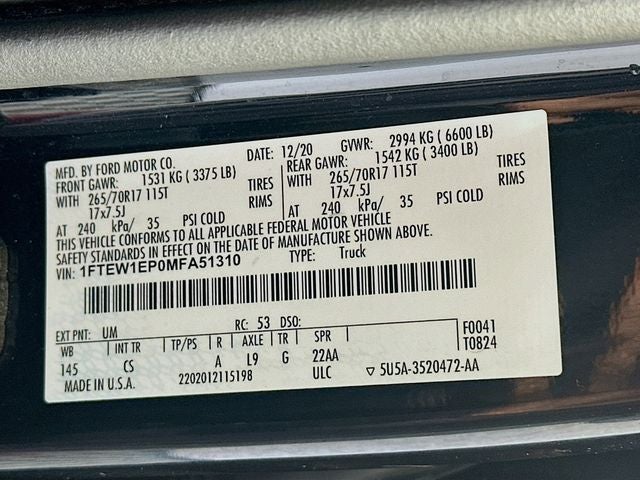 2021 Ford F-150 XL