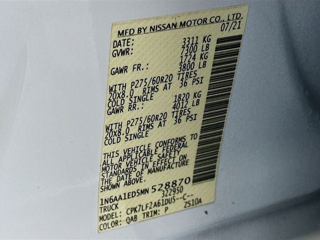 2021 Nissan Titan Platinum Reserve