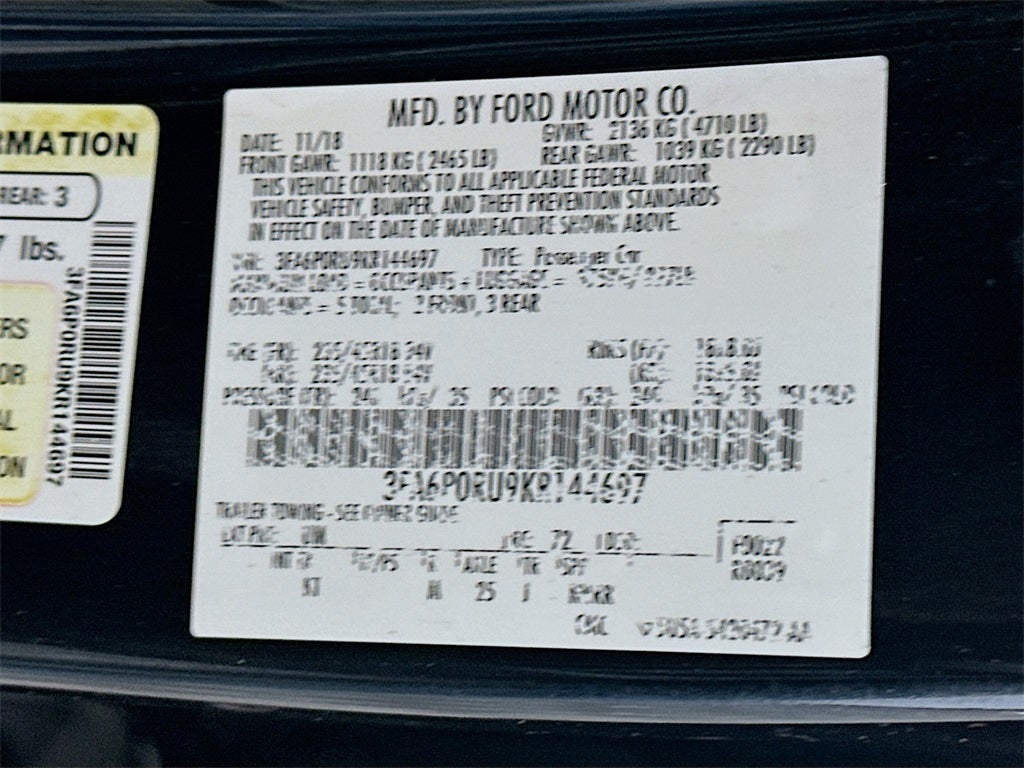 2019 Ford Fusion Hybrid Titanium