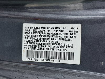 2016 Honda Odyssey EX-L