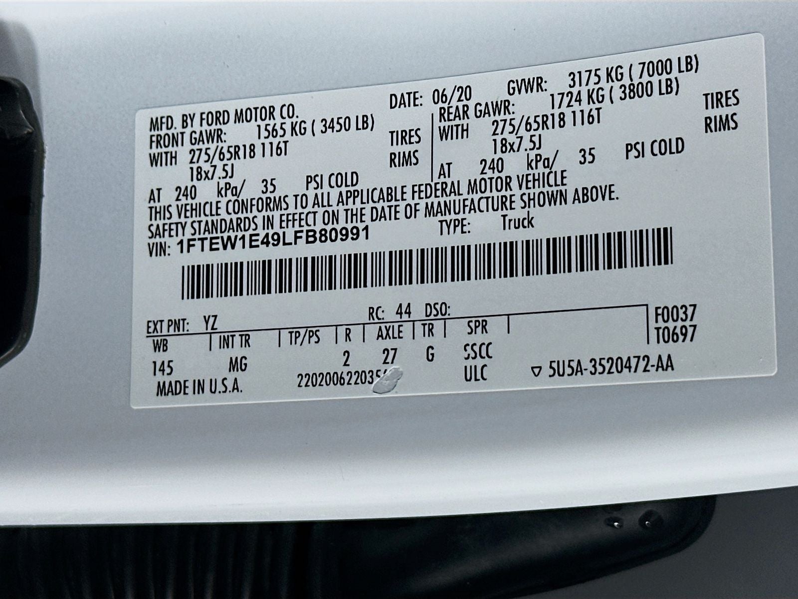 2020 Ford F-150 XLT