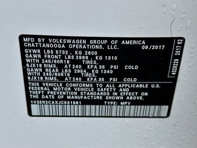2018 Volkswagen Atlas 3.6L V6 SEL