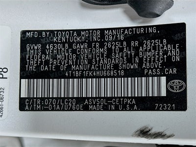 2017 Toyota Camry XSE