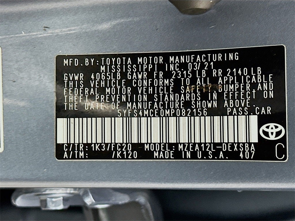 2021 Toyota Corolla SE