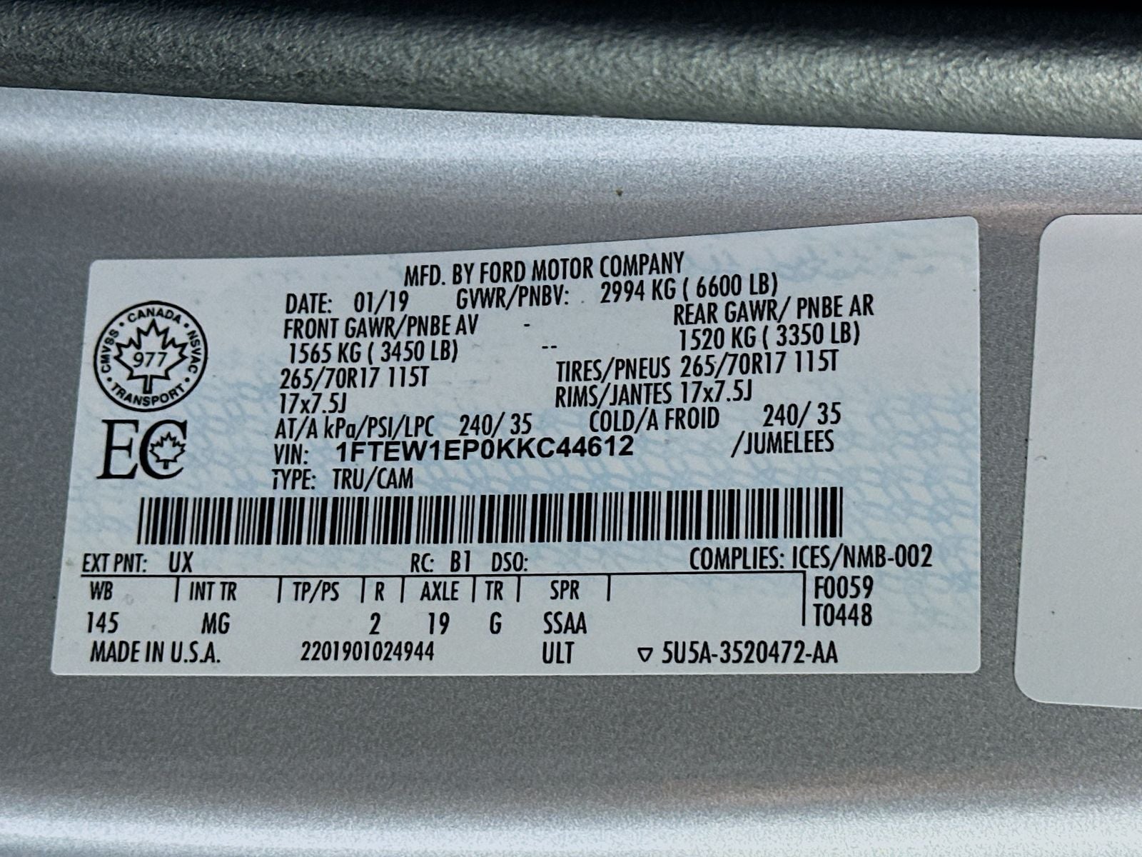 2019 Ford F-150 XLT