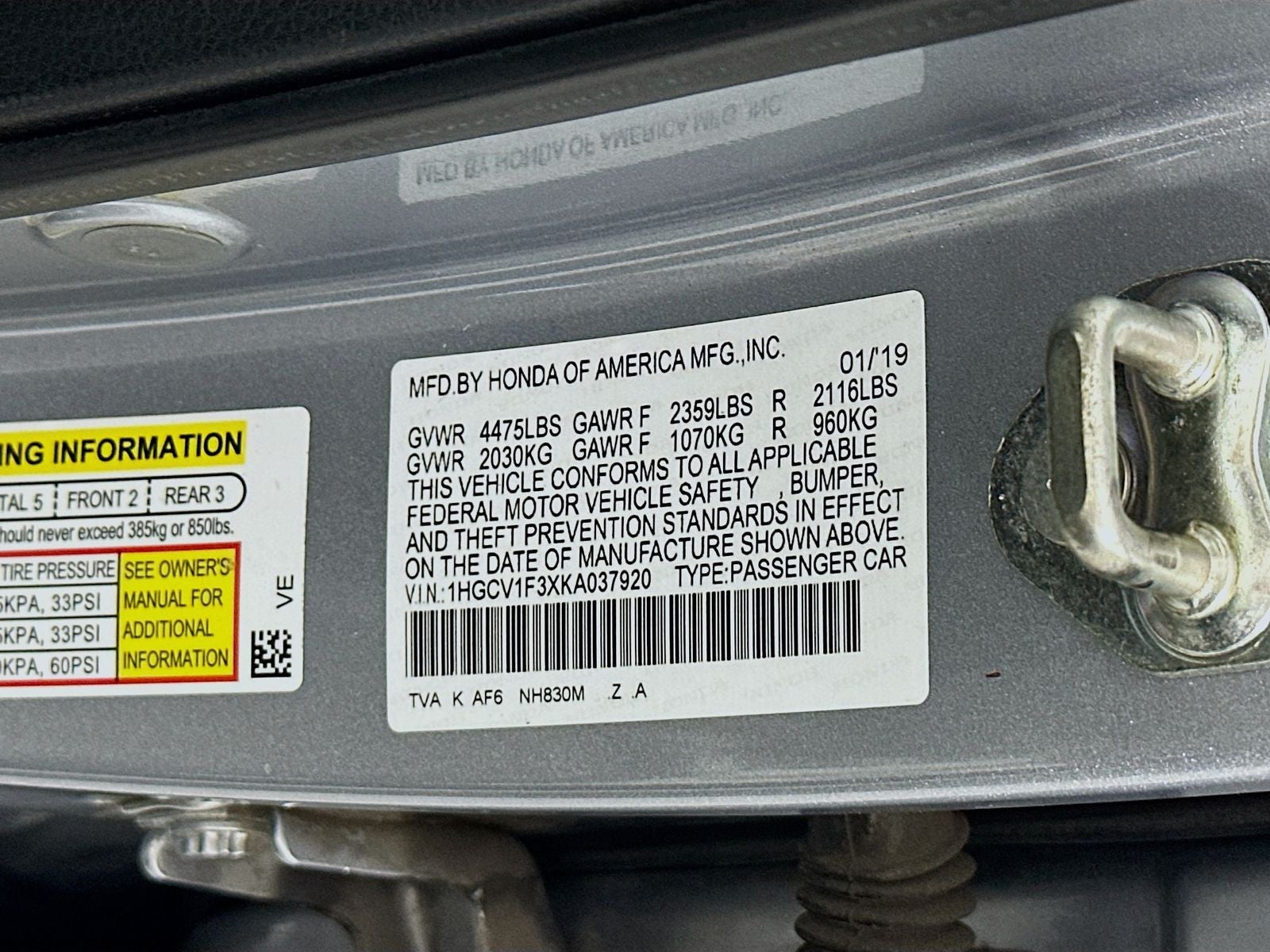 2019 Honda Accord Sport
