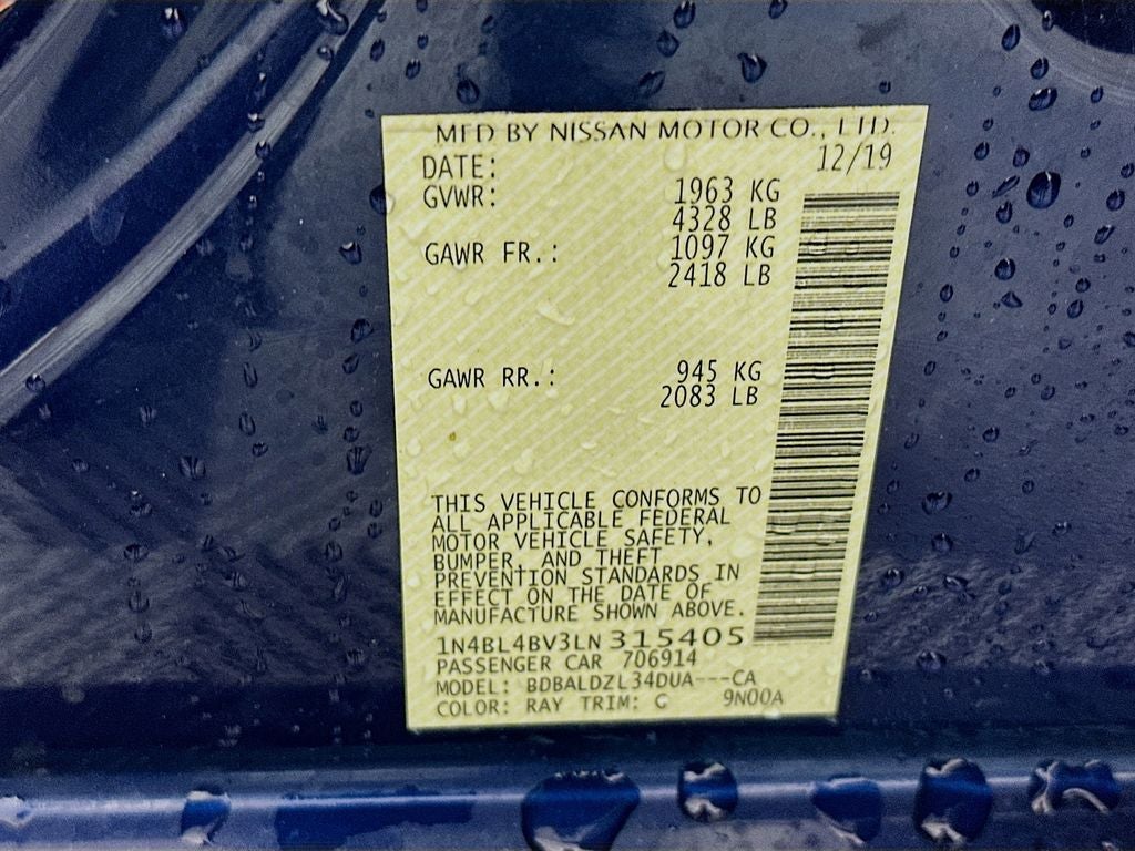 2020 Nissan Altima 2.5 S