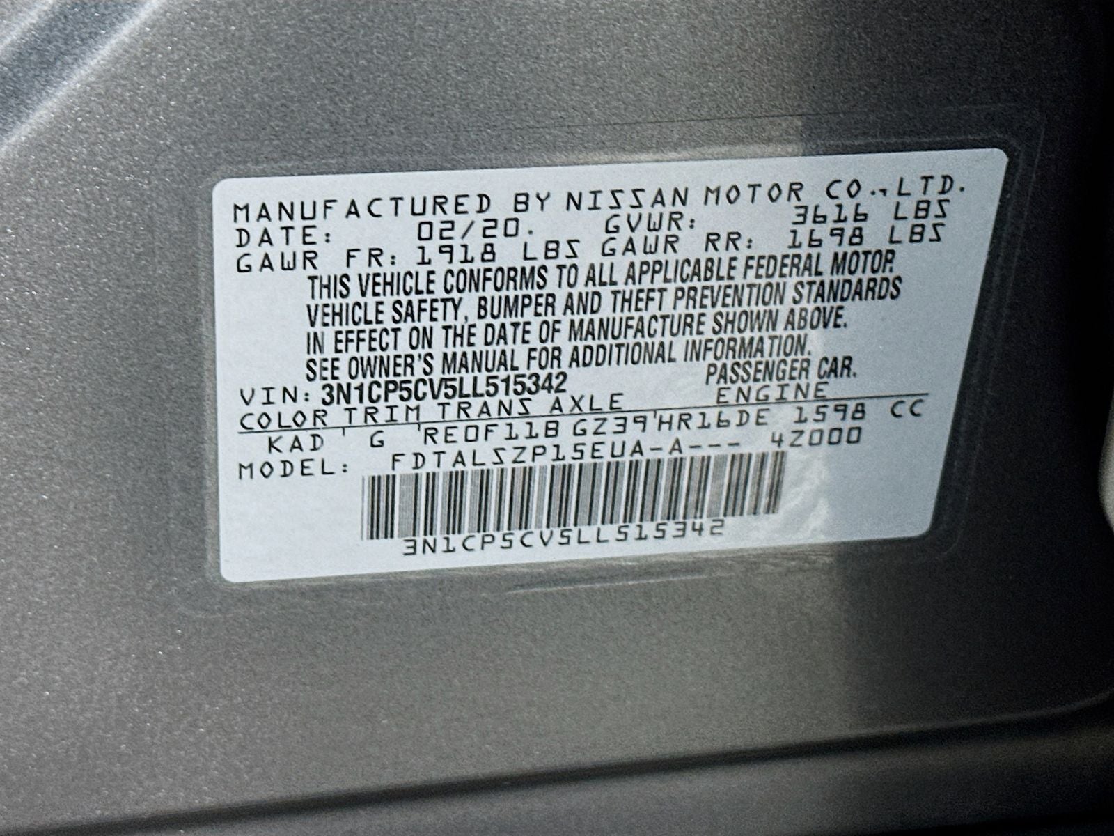 2020 Nissan Kicks SV