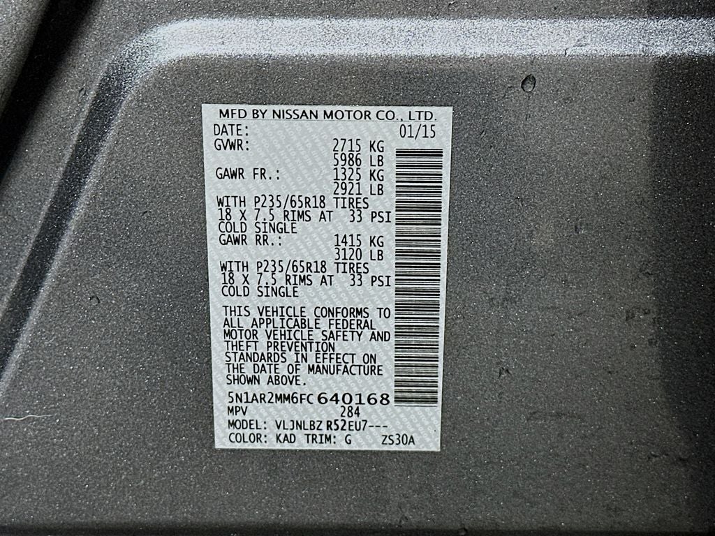 2015 Nissan Pathfinder S