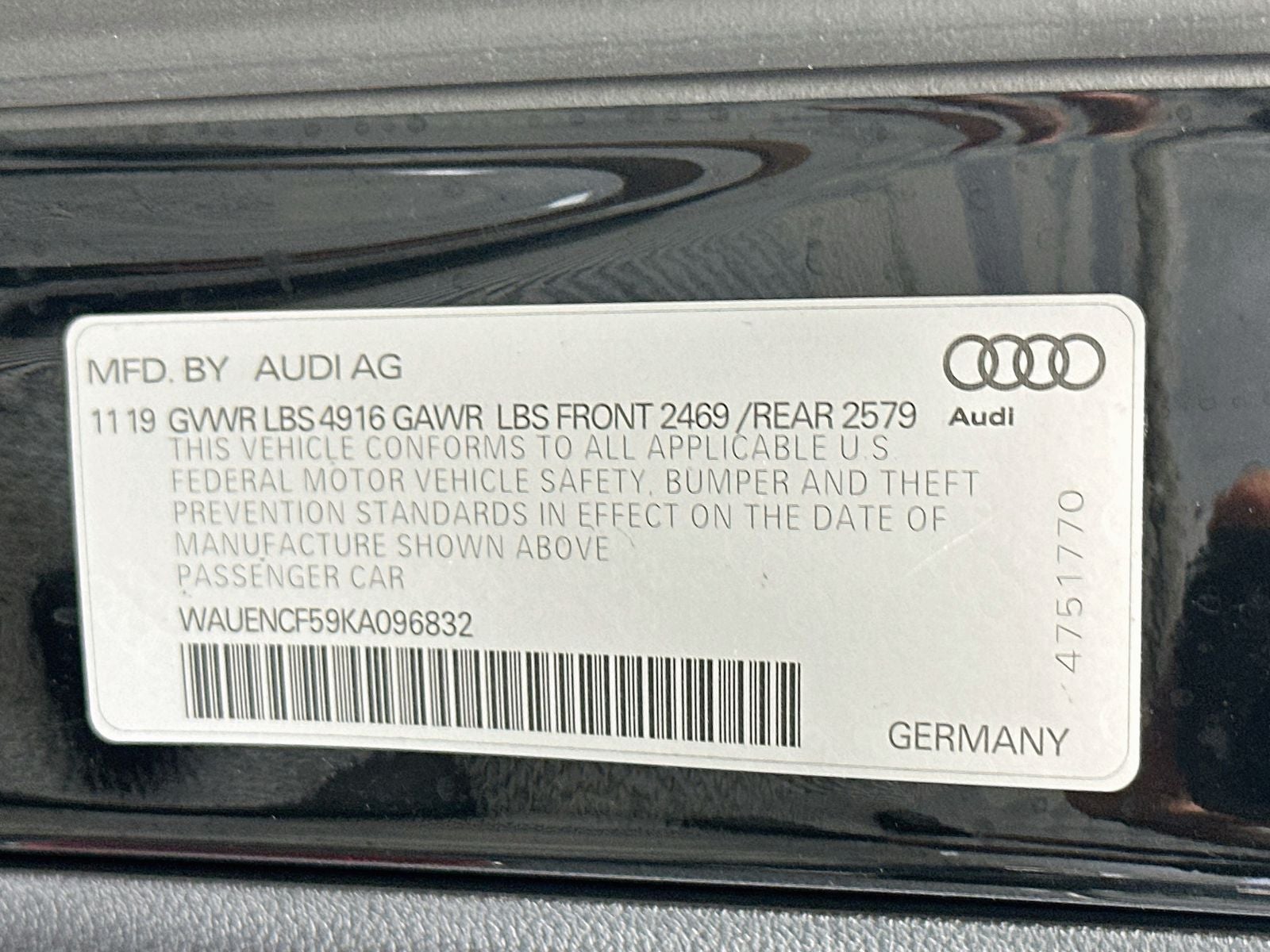 2019 Audi A5 Sportback Premium Plus quattro