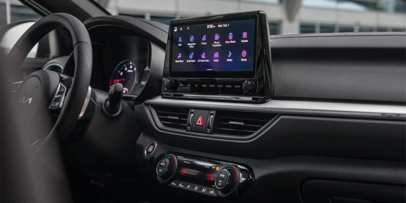 The 2024 Kia Forte infotainment system
