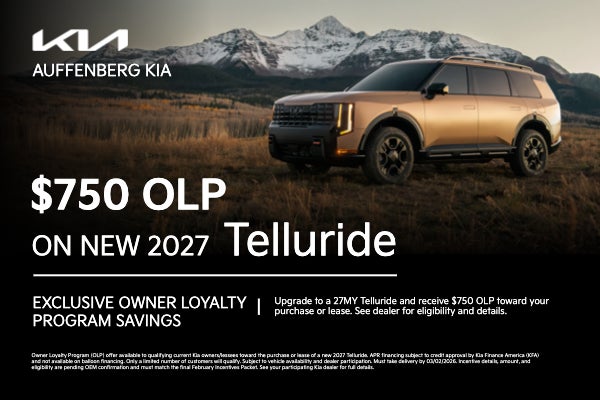 Get $750 OLP on New 2027 Telluride