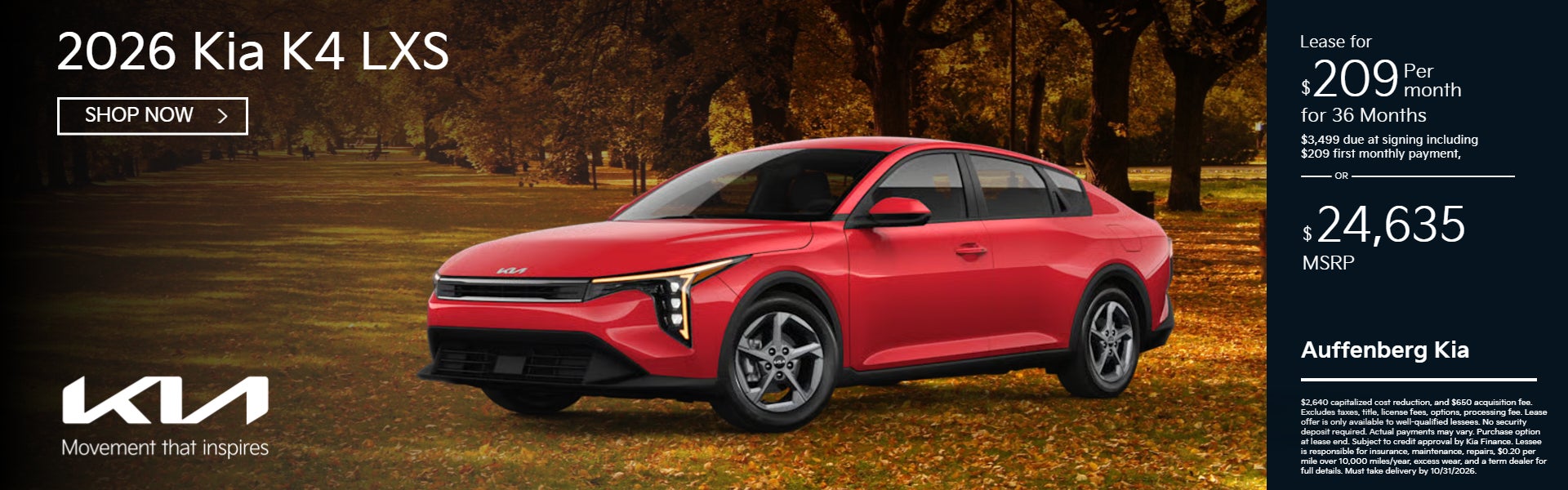 $3,499 due at signing including $209 first monthly payment,