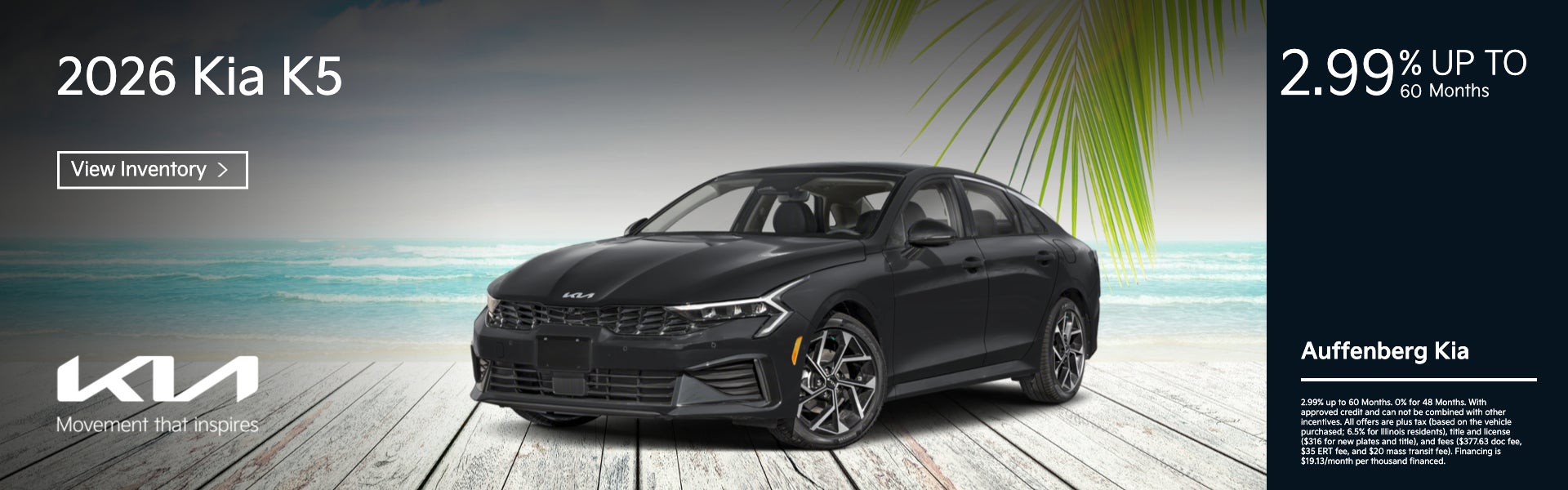 2026 Kia K5 2.99% up to 60 Months