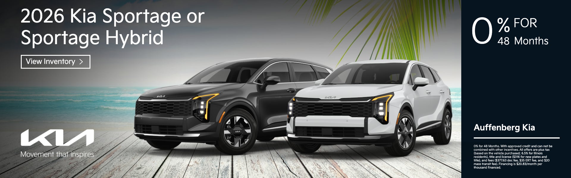 2026 Kia Sportage or Sportage Hybrid 0% for 48 months