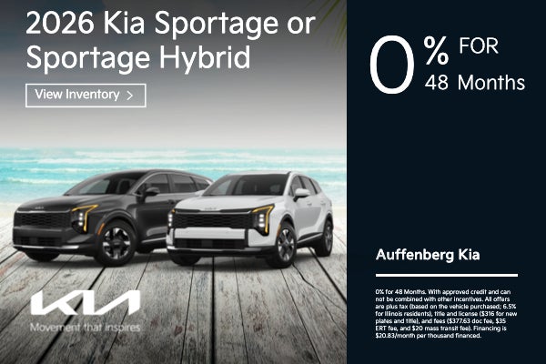 2026 Kia Sportage or Sportage Hybrid 0% for 48 months