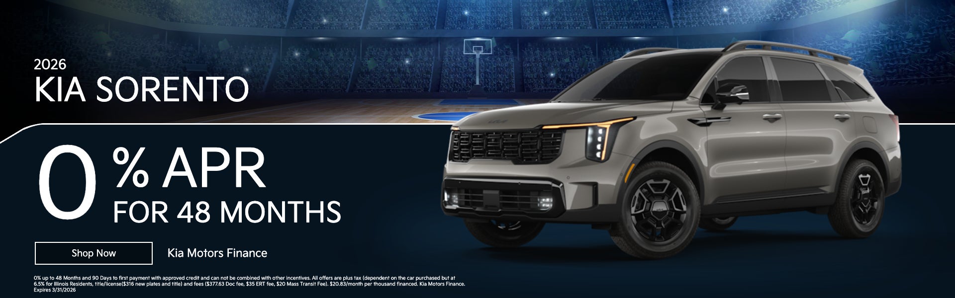 2026 Kia Sorento | 0% APR FOR 48 MONTHS